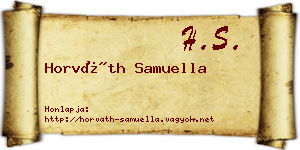 Horváth Samuella névjegykártya